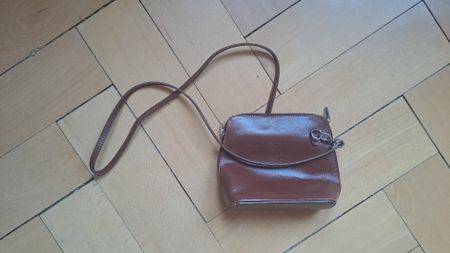 Umhaengetasche braun, Echtes Leder made in Italy Damen