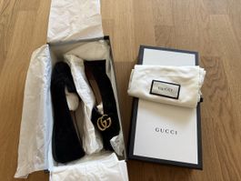 Gucci Loafer Wildleder schwarz Grösse 38 neuwertig