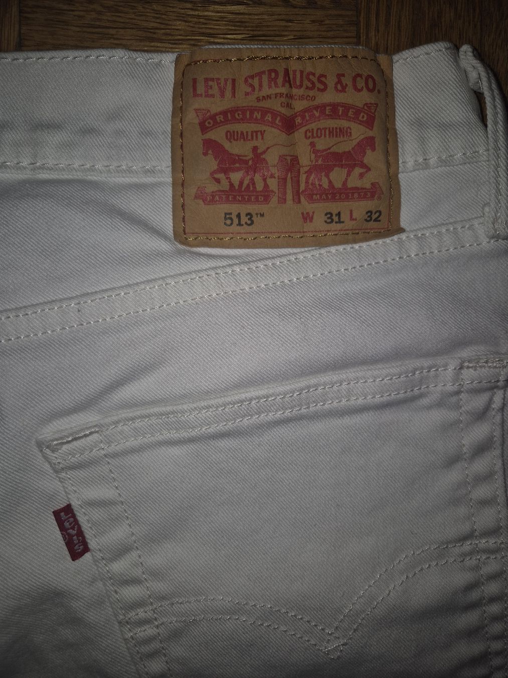 Levi's Jeans: Levi's 513, Taille 31/32, Blanc  clair, comme neuf! – Usato da Genève venduto da caps1207 6