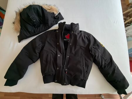Zavetti Canada Bomber Jacket Black Size XS Like New