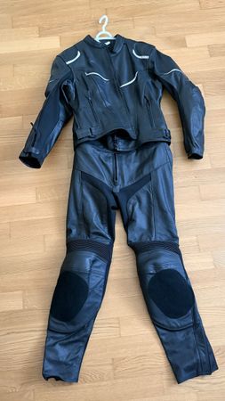 Motorrad Kombi Leder schwarz Gr. M - sehr guter Zustand
