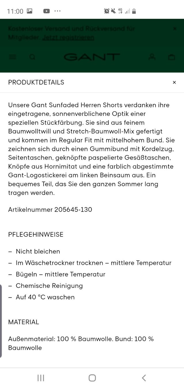 Gant Pantaloni: GANT, Shorts, Bermudas, M, Neu – Nuovo (secondo la descrizione) da Winterthur venduto da Sjull 8