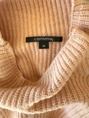 comma, Pullover Gr. M – Puderrosa – Oversize – Rollkragen