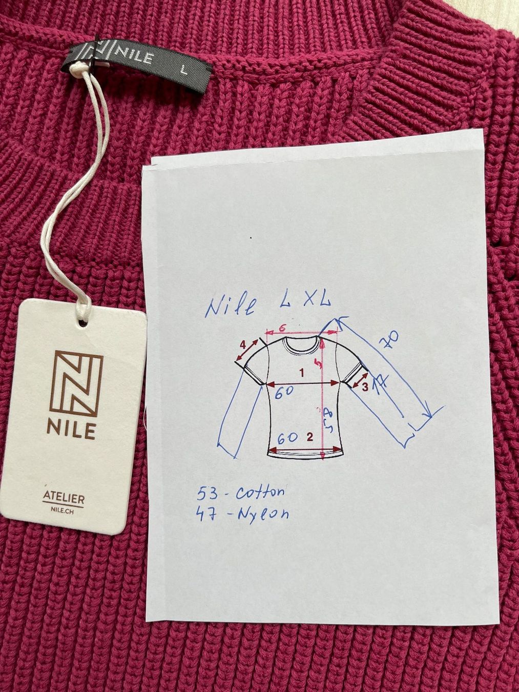 Nile Maglioni & Felpe: NILE L XL Neu /NP150CHF Pullover Baumwolle Nylon Pullunder – Nuovo (secondo la descrizione) da Kölliken venduto da Prscoo 6