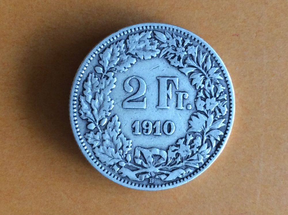 Tutti le monete: 2 francs  1910 – Usato da Genève venduto da pie_fh2d