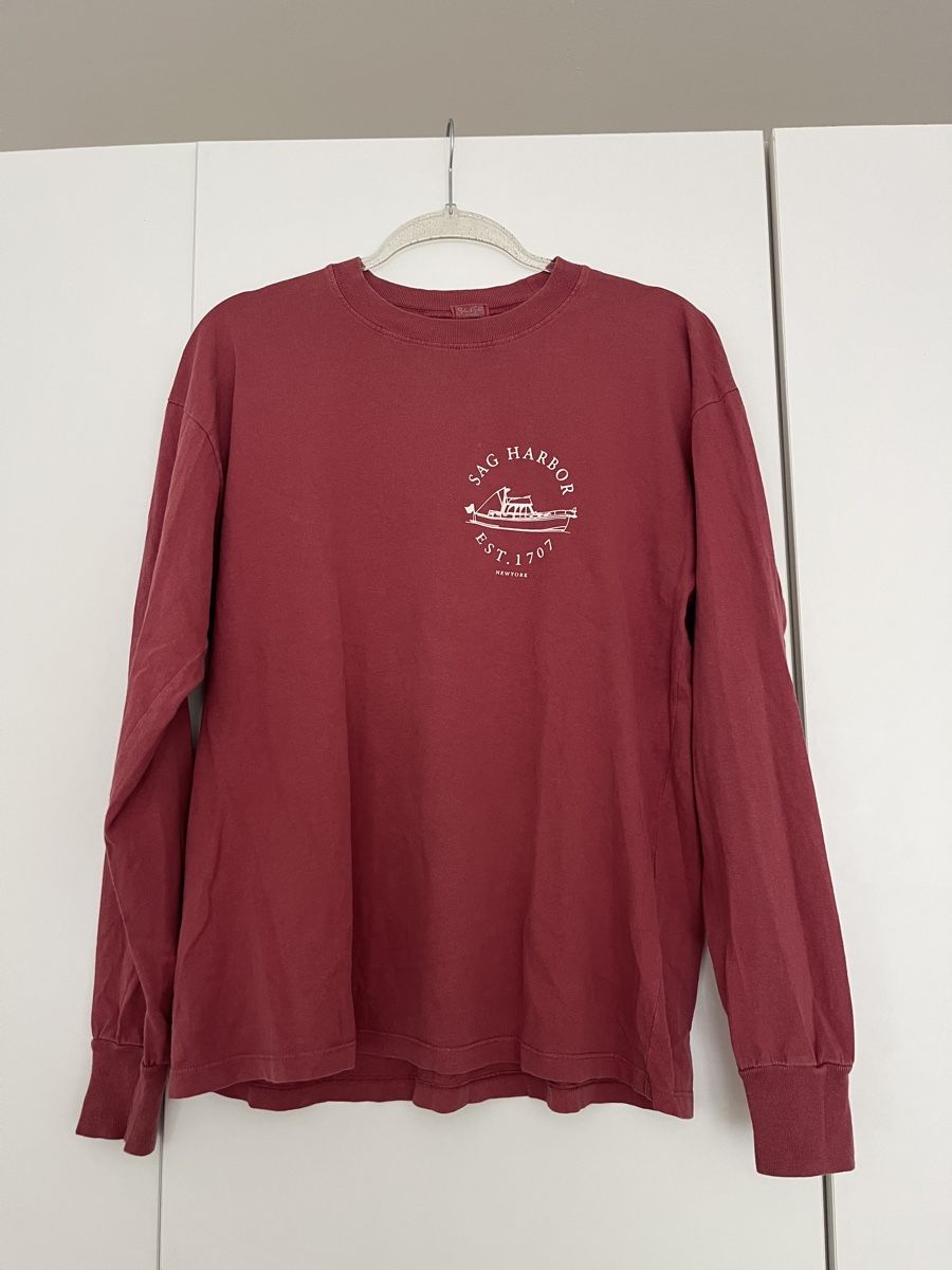 Brandy Melville T-shirt: Langarm T-Shirt Rot OneSize – Usato da Oberrieden venduto da sha_kzs8