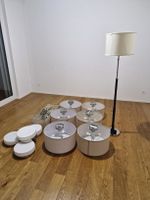 Lampen Set verschiedene Modelle Stoff und Glas gebraucht