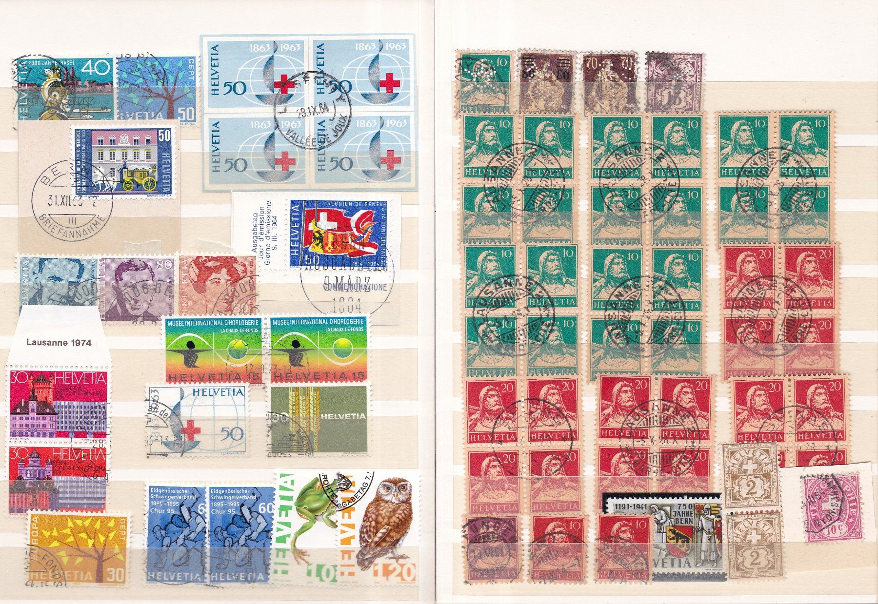 Alle Briefmarken: CH Briefmarkenalbum, bunt gemischt – Gebraucht aus Münchwilen AG von Nesar 7