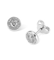 Orecchini in oro bianco 18k con diamanti naturali