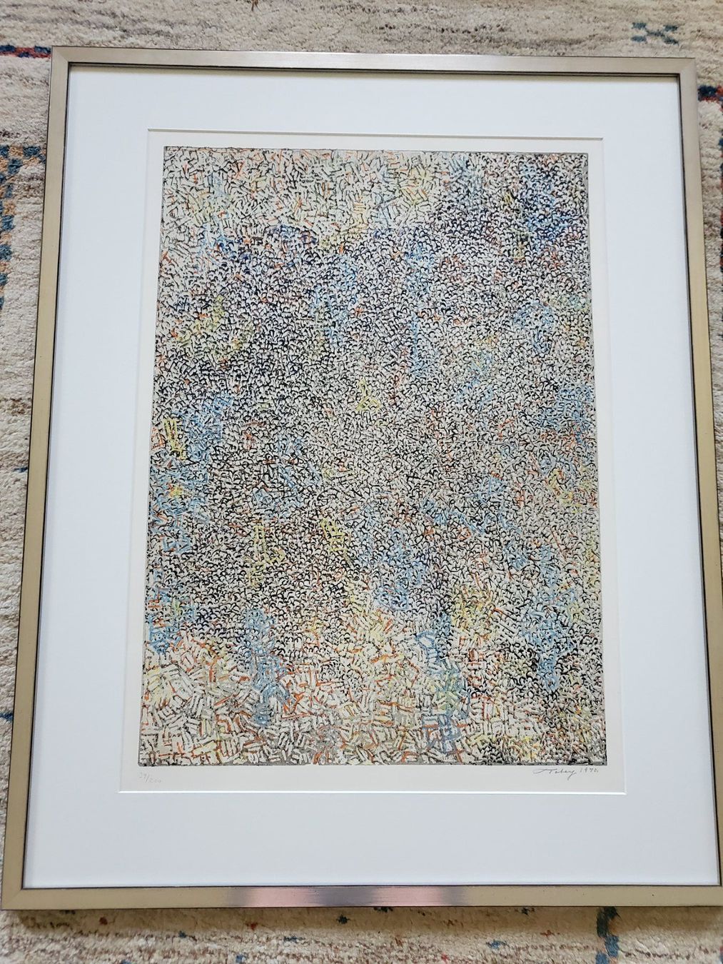 Grafica & Litografie: Mark George Tobey, grosses Farblitho, numm. handsigniert – Usato da Füllinsdorf venduto da havi4
