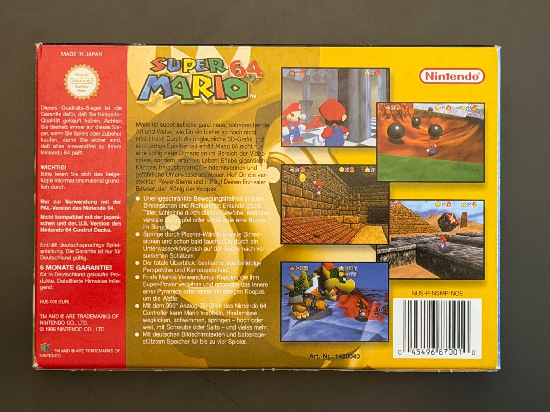 Nintendo Giochi: Super Mario 64 - inkl. Originalverpackung – Usato da Zürich venduto da Master202 7