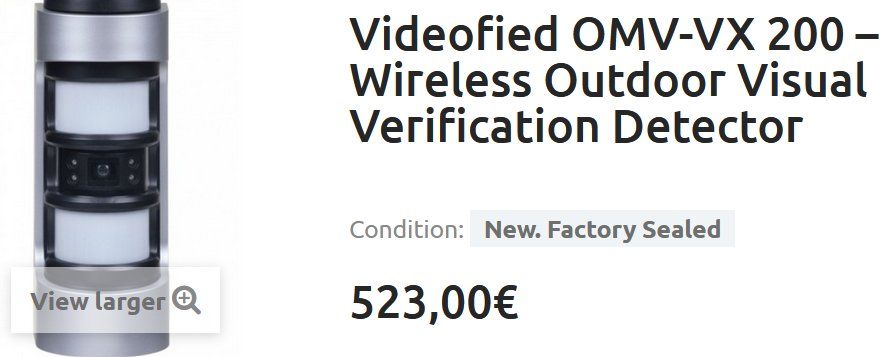 Videocamere: Videofied OMV-VX 200 – Wireless Outdoor Visual Detector – Usato da Collonges venduto da arashee 3