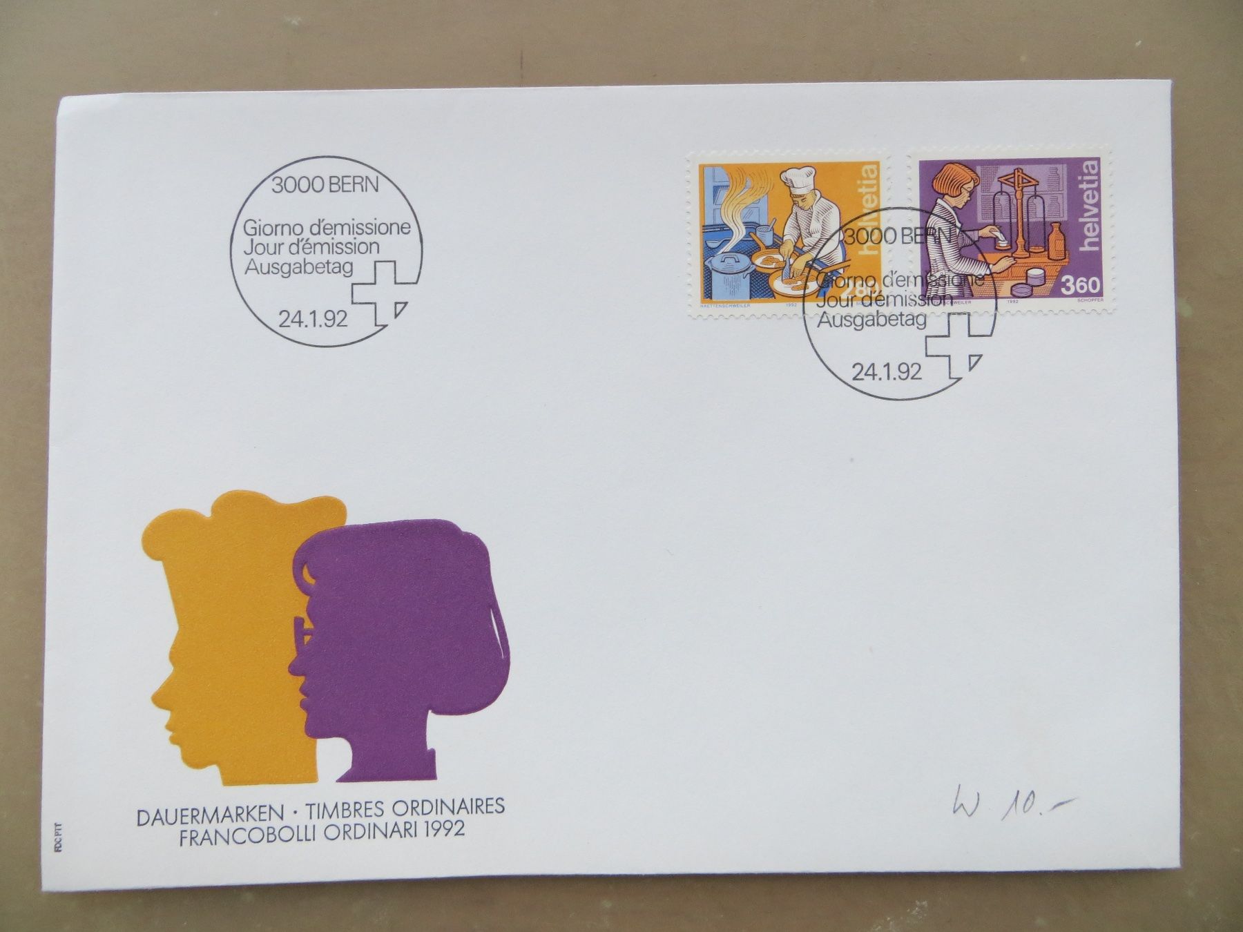 Tutti i francobolli: Brief FDC Sondermarken (hohe Werte!) 1992 – Nuovo (secondo la descrizione) da Basel venduto da 8013