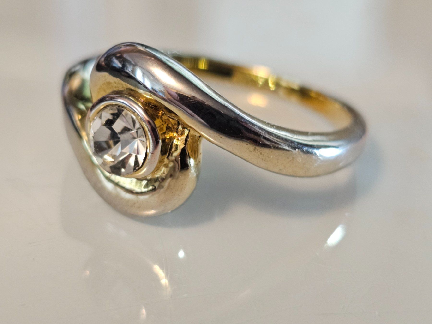 Anelli: AKTION Gelb gold Ring massiv Stein Geschenk Modeschmuck 4.8 – Nuovo (secondo la descrizione) da Riedt b. Erlen venduto da Gottestraene 1
