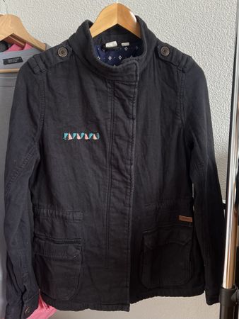 Roxy Jacket Black Field Style Size M Cotton Outerwear