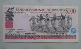 Rwanda ++ 5000 Francs 1.12.1998