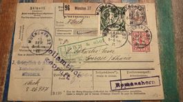 1921 Paketkarte München 