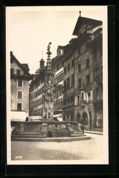 Cartoline postali: AK Luzern, Weinmarkt – Usato da Berlin venduto da bartko-reher