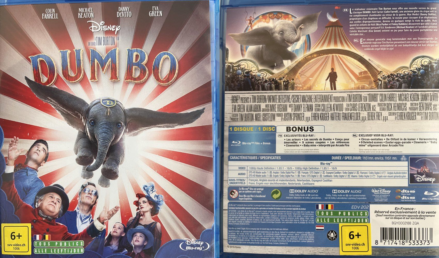 Tutti i DVDs: Blu-ray Dumbo – Nuovo (secondo la descrizione) da Satigny venduto da carbone888