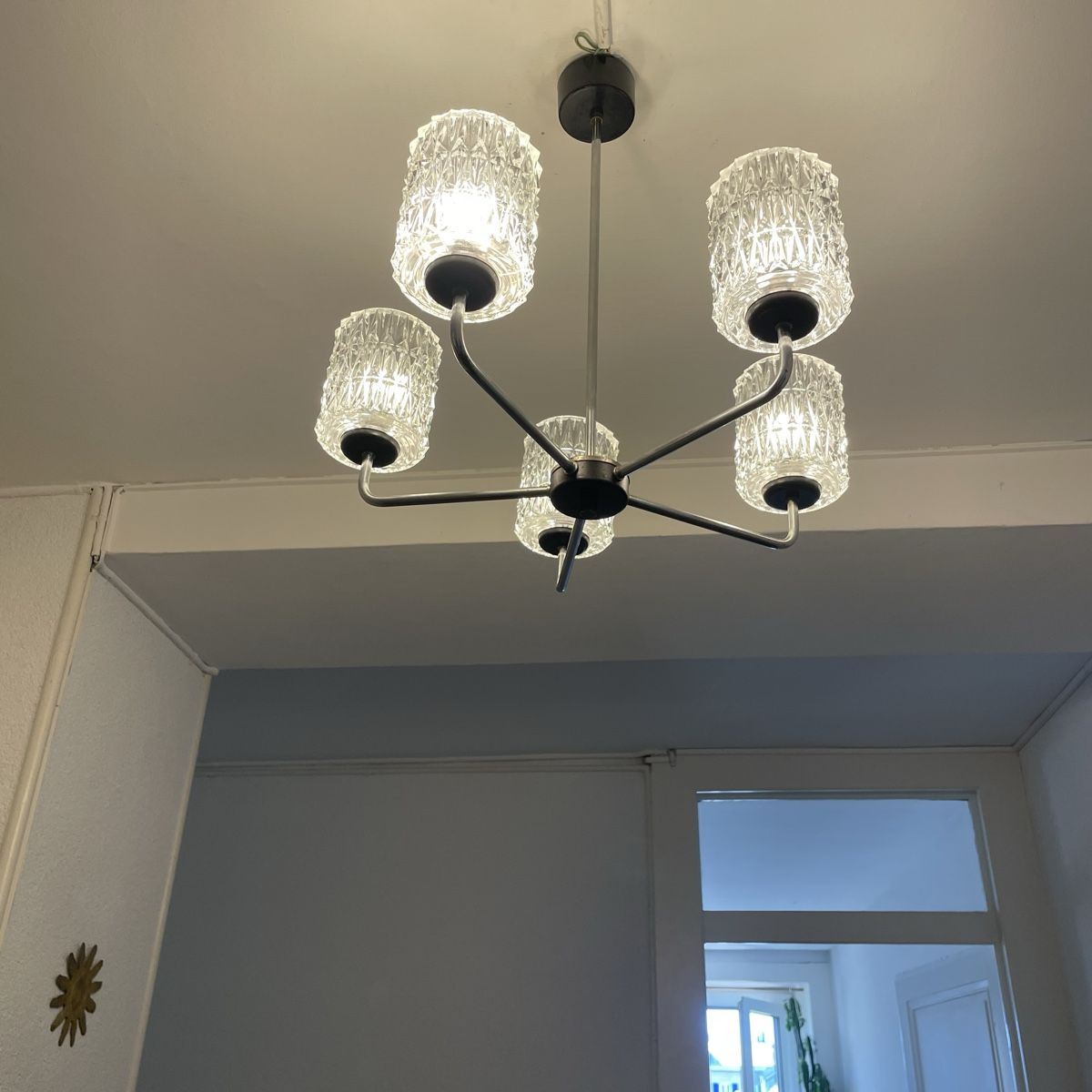 Lampadari & plafoniere: Lustre plafonnier 5 branches mid-century – Usato da Lausanne venduto da Heinic 7