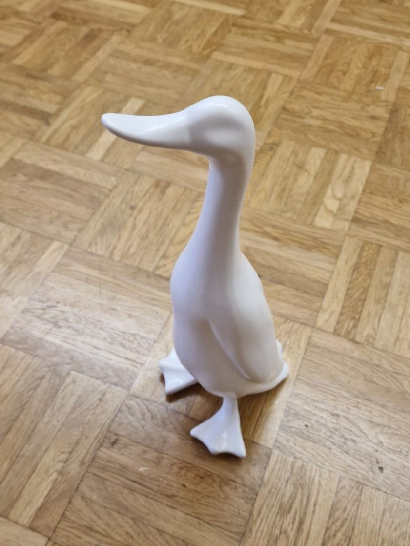 Statuette: Keramik Ente Weiss Matt – Nuovo e nell'imballaggio originale da Schaffhausen venduto da AtelierPudesco 1