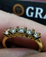 Bague argent avec diamants de moissanite de 0,5 ct GRA