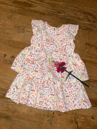 Kleid beige-geblümt 98 „so cute“