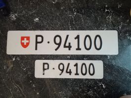 2x Nummernschild PTT Post ausrangiert 94100
