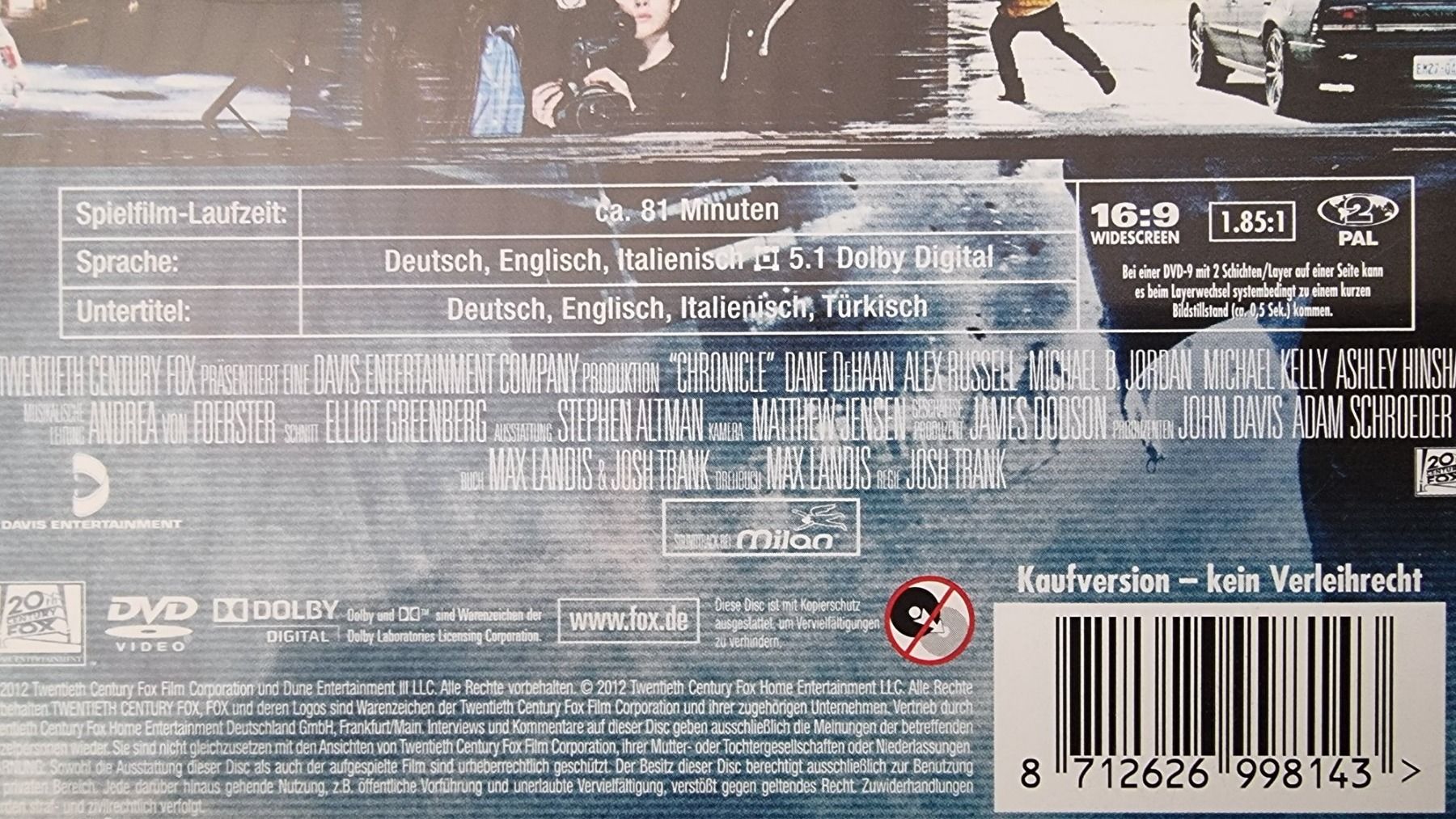 Alle DVDs: DVD Chronicle – Gebraucht aus Oetwil am See von fineli2 1