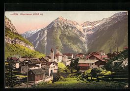 Göschenen, Ortsansicht mit Blick auf Be