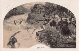 NEU: uralte Ansichtskarte TELL'S TOD 1930, ab 1.--