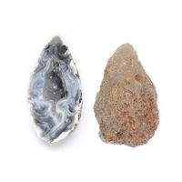 Achat Druse Geode Anhänger, gelocht