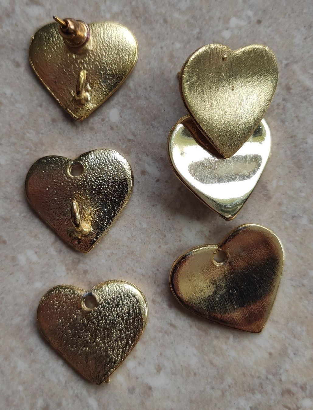 Orecchini pendenti & Orecchini a lobo: Goldene Herz-Ohrstecker / Modeschmuck – Nuovo (secondo la descrizione) da Miège venduto da gitarro68 2