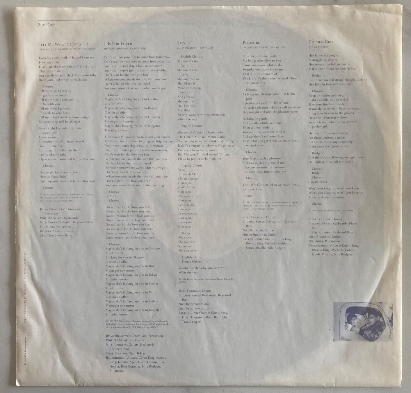 Dischi in vinile: AL JARREAU - L IS FOR LOVER – Usato da Poliez-Pittet venduto da Newtown-Records 2