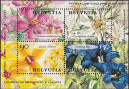 2001, Nr.1033 Block (Singapur/Schweiz) postfrisch **.