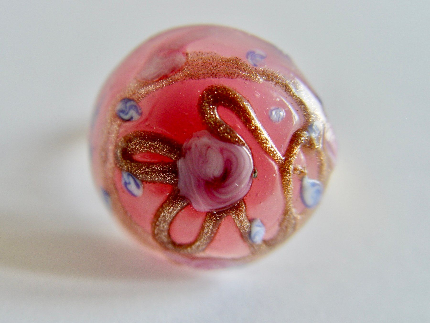 Murano Bagues: Fingerring mit Murano Glas Weddingcake Muster – D'occasion à Henggart par gernli 2
