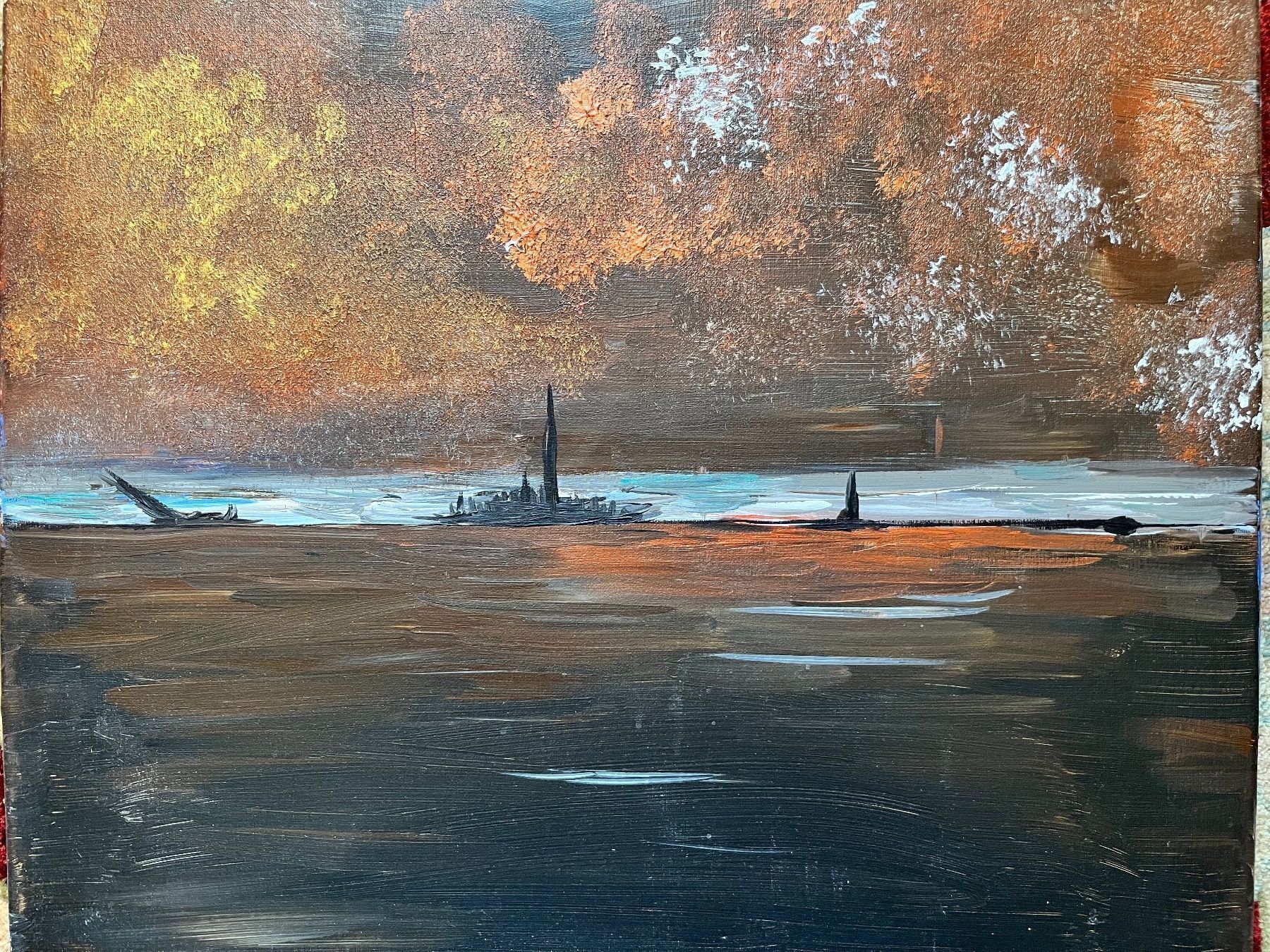 Tableaux: Toile acrylique - "Horizon" – D'occasion à Pully par Artemisya 2