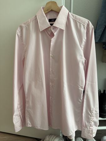 Hugo Boss Herren Hemd, Gr. 41, Slim Fit, Rosa, wie neu