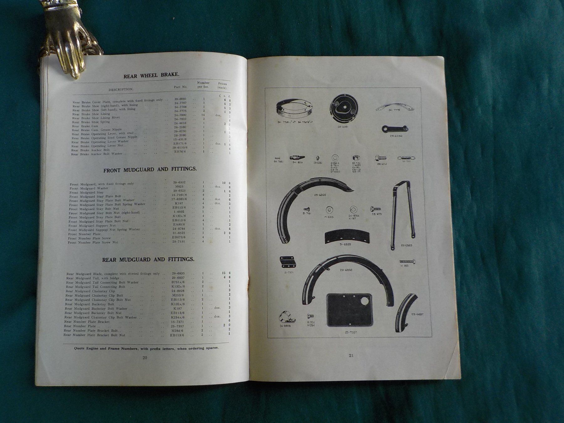 Libri: * BSA Motorräder, Ersatzteilliste, 1938 – Usato da hedingen venduto da kurattli01 5