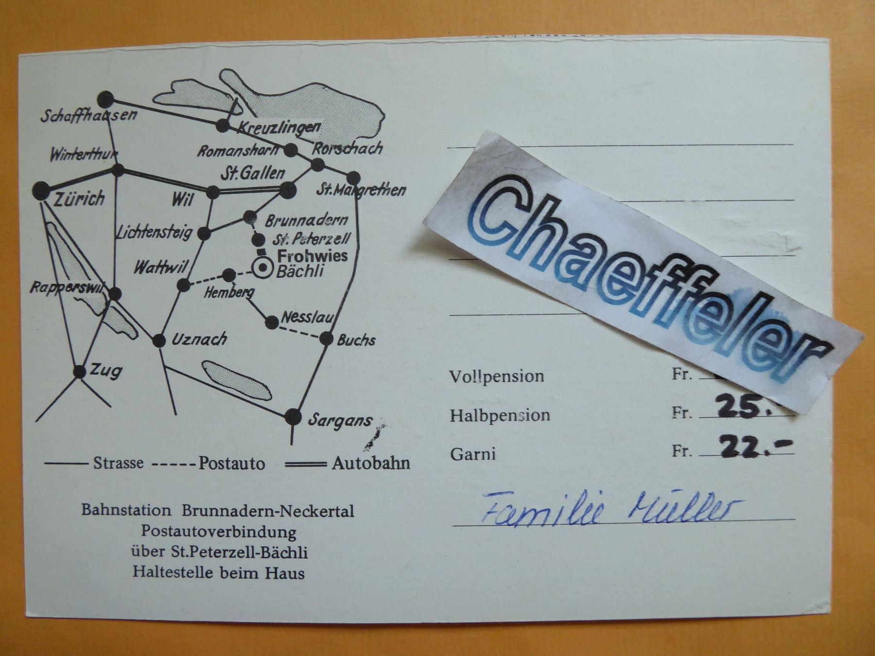 Ansichtskarten: Bächli, Bahnstation Brunnadern-Neckertal – Gebraucht aus Zürich von Chaeffeler 1