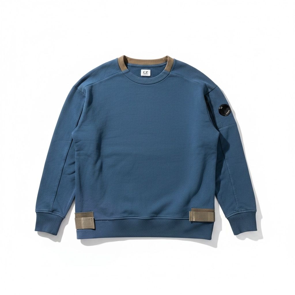 CP Company Pullover & Sweatshirts: Pull C.P. Company bleu à sangle kaki - M #9 – Neu (gemäss Beschreibung) aus Hauterive NE von Leo_o