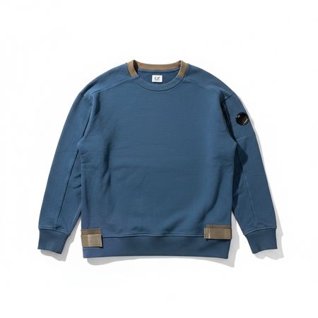 Pull C.P. Company bleu à sangle kaki - M #9