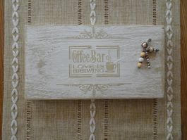 Holzschild Coffee Bar - Love is Breving - 240834