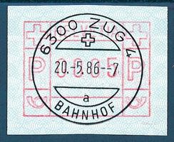 Die seltene ATM 5AIII b braunrot Vollstempel Frühdatum