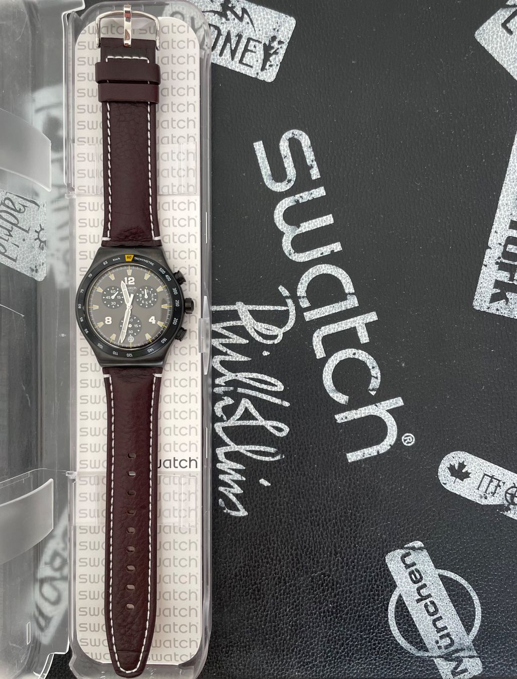 Swatch Orologi: Swatch Uhr Irony Chrono Chrononero YVB405 – Nuovo (secondo la descrizione) da Orpund venduto da Dracaris77