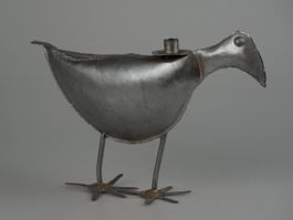 Metall Krähen Kerzenhalter 18"