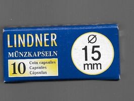 Lindner 10er Pack Münzkapseln 15 mm