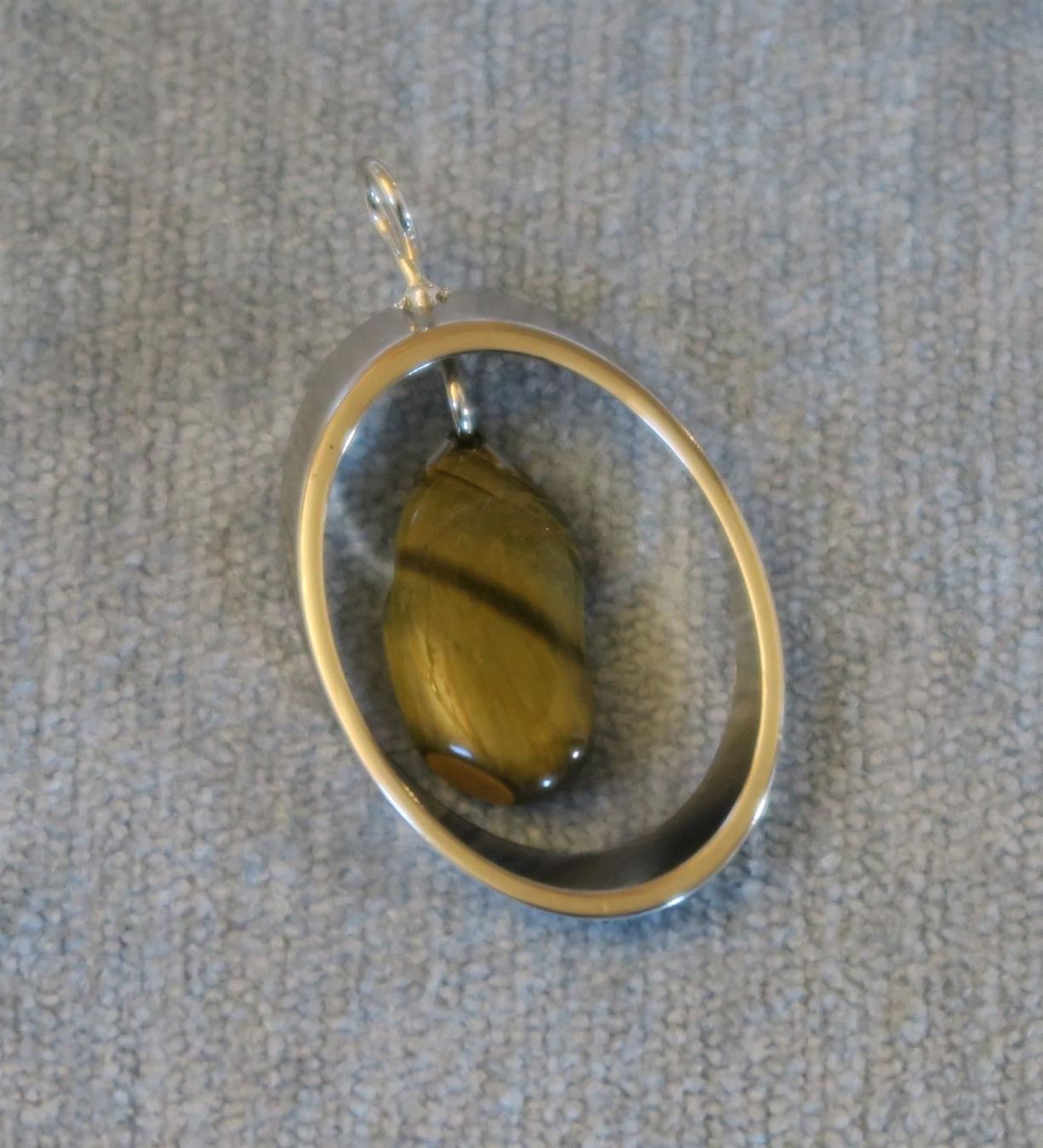 Anhänger: Anhänger oval mit Tigerauge – Gebraucht aus Brittnau von marlenestone 1