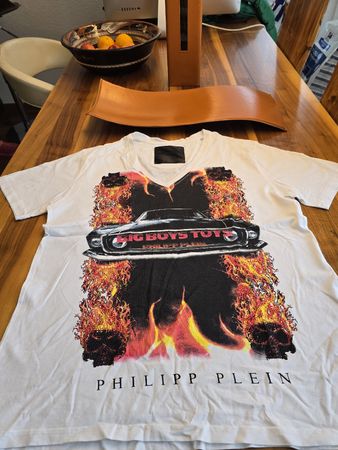 Herren T-Shirt Philipp Plein weiss Big Boys Toys Grösse XL