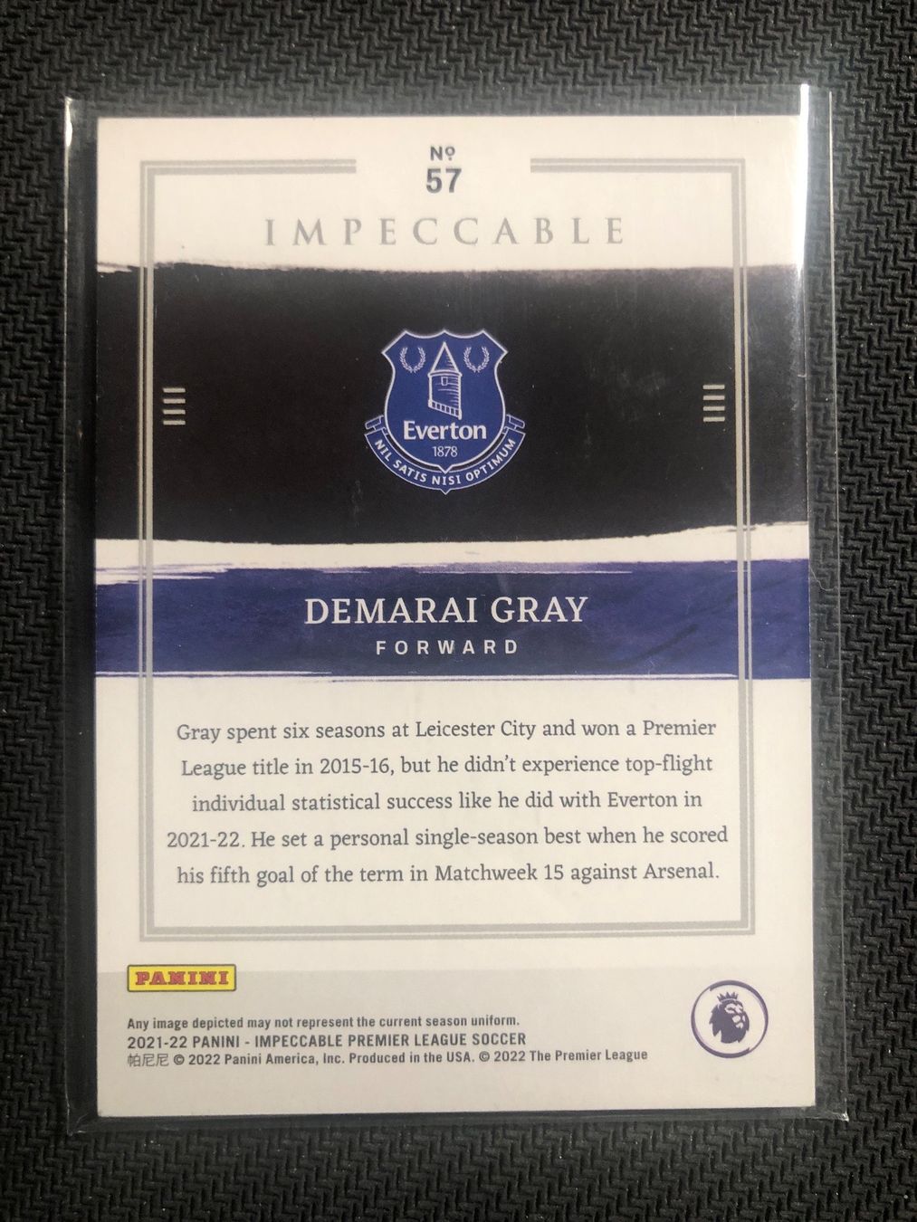 Topps Sammelbilder & Trading cards: Panini Impeccable Demarai Gray Everton /5 – Gebraucht aus Wangenried von Garagara 1